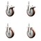 Service Caster 5 Inch 316SS Maroon Polyurethane 12mm Threaded Stem Caster Lock Brake, 2PK SS316TSTTL20S514-PPUB-MRN-M1215-2-S2 - alternate 2